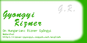 gyongyi rizner business card